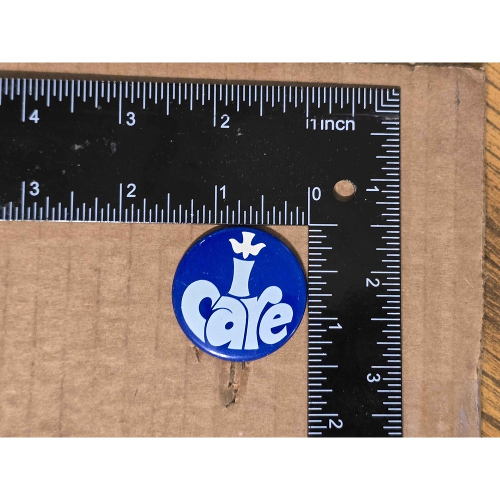 Vintage Blue And White Dove I Care Campaign Cause Pinback Button B45 - Picture 5 of 6